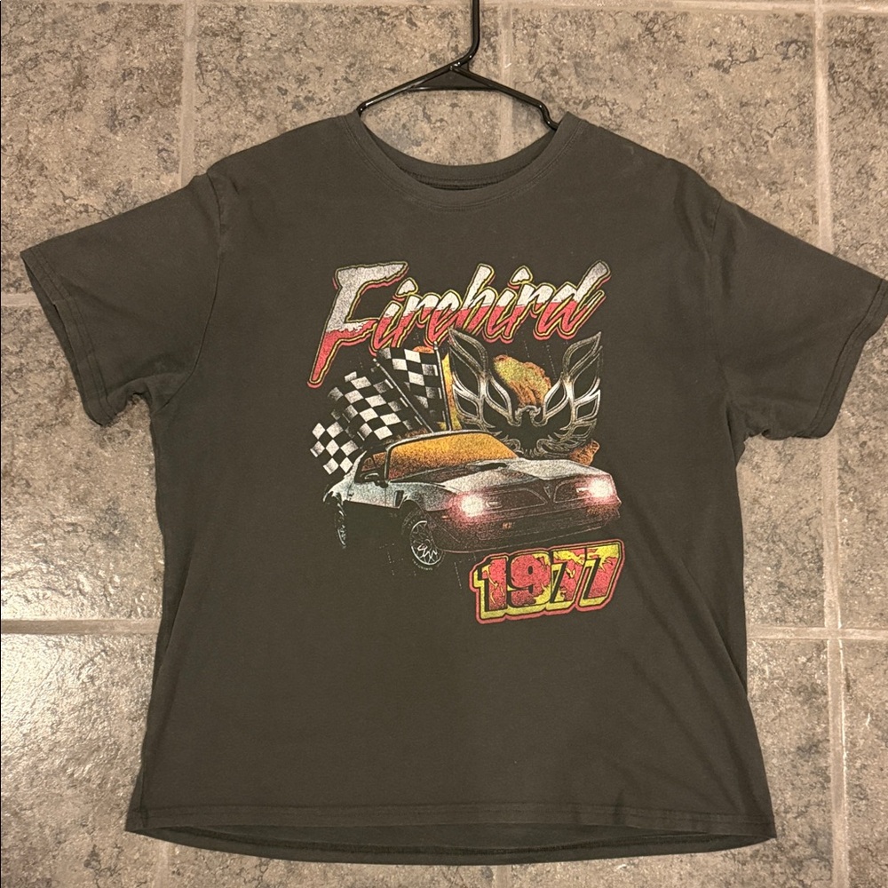 Graphic Tee with Firebird Design